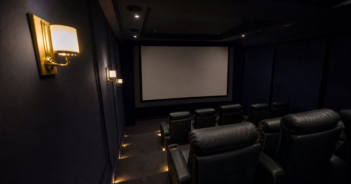 What is the best way to light a home cinema without washing out the picture?